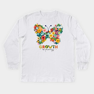 Growth in process w Kids Long Sleeve T-Shirt